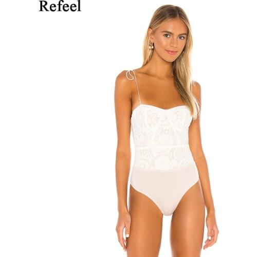 Linjiashop fashion lace patchwork white black bodysuit women summer party night club femme lingerie bodysuit top