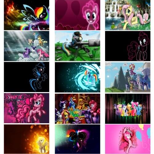 My Little Pony Friendship is Magic Rainbow Unicorn Canvas Painting Mural Art Picture Home Decoration Child Girl Room Gift