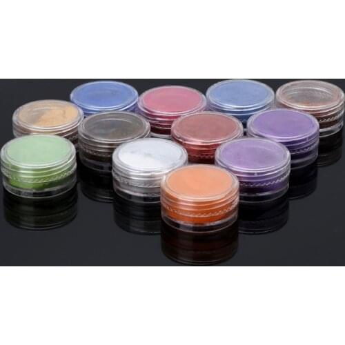 2021 nouveau 12 boîte Slime colorant poudre Mica perle Pigment Colorants savon bougie résine bijoux