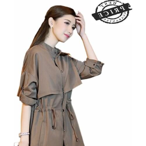 Newest Womens 2021 Spring-Autumn Fashion Coats Female Casual Long Large Trench Coat Lady Elegant Tops Windbreaker LWLa6a