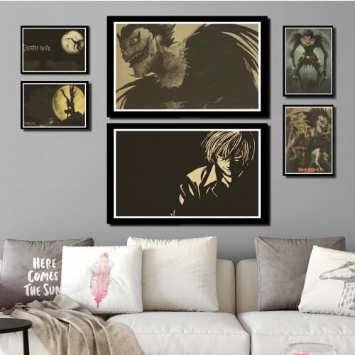 Perfect JL death note cartoon Animation COMICS paper retro Poster bar cafe decoration child birthday Home Decor wall stickers