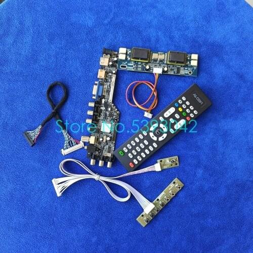 Fit M170EG01 V.A/V.B/V.C/V.D AV USB DVB-C digital signal 3663 1280*1024 30-Pin LVDS 4CCFL display controller drive card kit