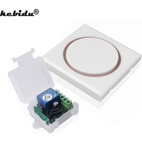 Kebidu 433Mhz 86 Panel Remote Control + DC 12V Relay Transmitter Switch For Bedroom Ceiling Lamp Accessories Control