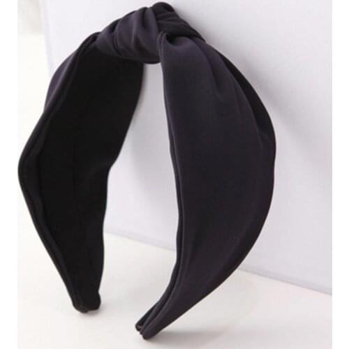 Wide Print Flower Strip Handmade Retro Hair Hoop Patchwork Cloth Wash the face Knit Cross Hendband S