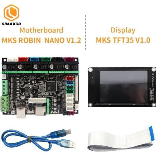 SIMAX3D STM32 MKS Robin Nano Board V1.2 Hardware Open Source Support with 3.5 Inch MKS TFT35 Screen USB Cable 3D Printer Board