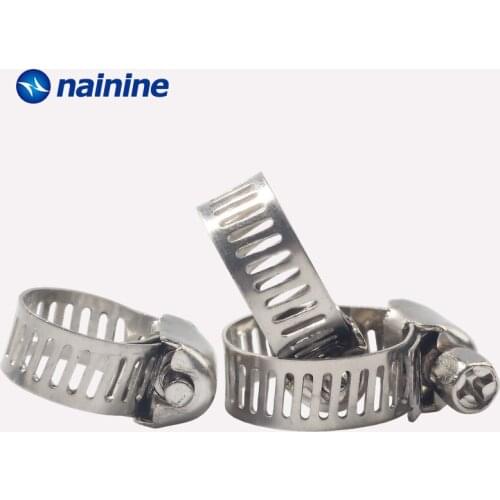 5/10Pcs 8mm-32mm Spiral Coupling Clamp Hoop Hose Automotive Pipes Clip Fixed Tool 304 Stainless Steel