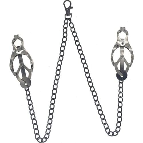 Nipple Clamps With Metal Chain Breast Labia Clips Labium Clitoris Clamp Sex Toys for Couple BDSM Flirting Adult Toy