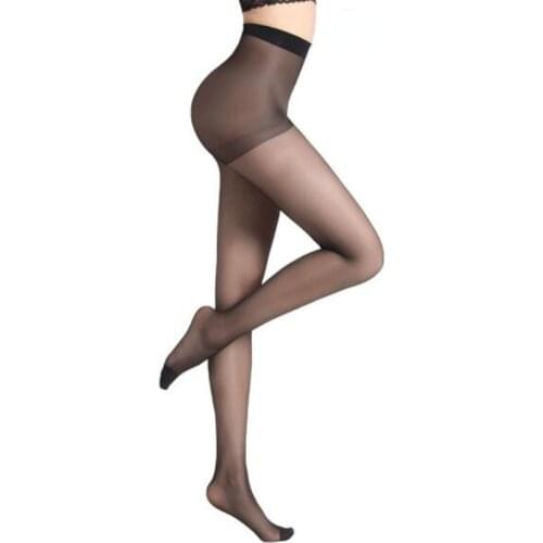 3 Pairs 2021 Hot Sale Womens Long Stockings Silk Ultra Sheer Summer High Elastic Tights Pantyhose Black Beige Coffee Grey