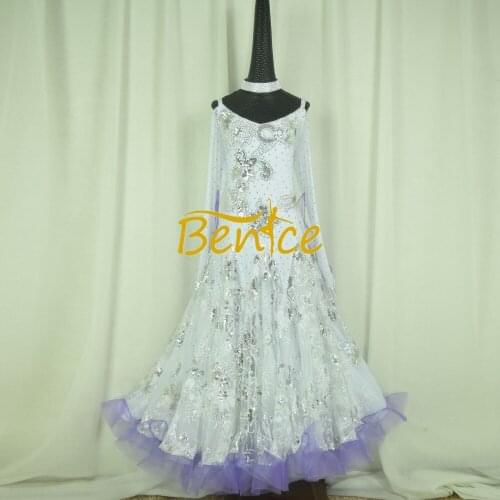 Free Shipping Competition Ballroom Dress for wome Modern Standard Tango Waltz Latin Dance Skirts Ballroom Dance Dress Long Swing