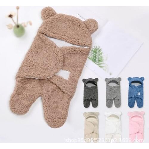 Winter Newborn Sleeping Bag Autumn Baby Boy Girl Swaddle Solid Color Infant Blanket Bedding Stuff Keep Warm Wrap Sleepsacks Soft