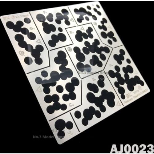 1/35 Military Model WW2 German Ambush Camouflage Stencil Design Leakage Spray Board Tools Hobby Accessory