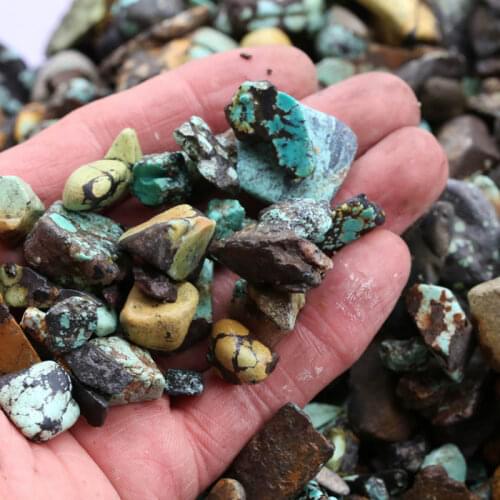 100g 2-3cm Natural Turquoise Stone Aquarium Stone Feng Shui Gravel