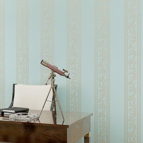 Beibehang vertical stripes non woven 3D flooring wallpaper bedroom living room version wall paper precision pressure process