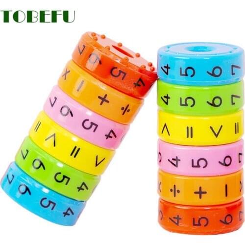 6 Pieces Magnetic Montessori Kids Preschool Educational Plastic Toys For Children Math Numbers DIY Assembling Puzzles Boys Girls