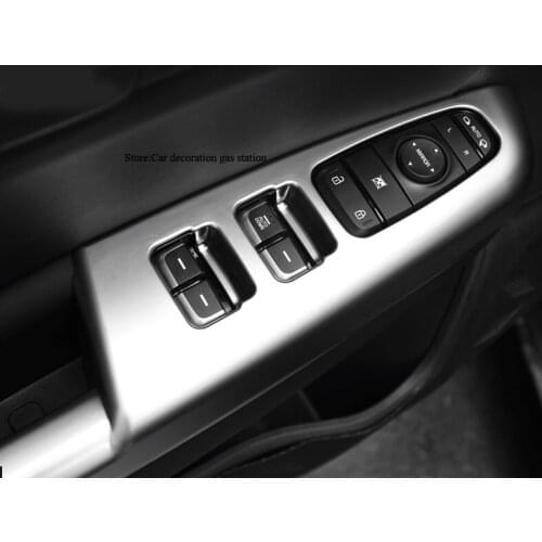 Car styling window lifter control panel For Kia Sportage KX5 2016 2017 ABS chromium Door Armrest Handle Frame Cover Trim
