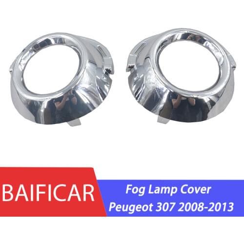 Baificar Brand New Front Fog Lamp Light Cover Decorative Frame Circle Moulding Trim Set For Peugeot 307 2008-2013