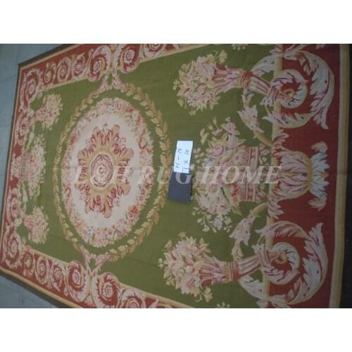 Free shipping 7'x10' (210x304cm) Aubusson rugs hand woven woolen aubusson rugs