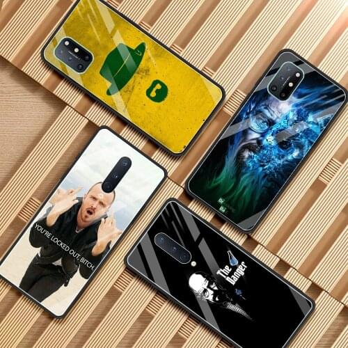 Glass Case For Oneplus 9R 9 8 7T 7 Pro 8T 8 Nord Z Bumper Fundas Black Frame Tempered Caso Breaking Bad Chemistry Walter white