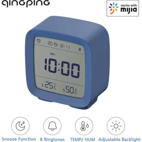 Qingping Temperature Sensor Indoor Smart Home BT Humidity Thermometer Monitoring Alarm Clock Switch Work with Mijia App
