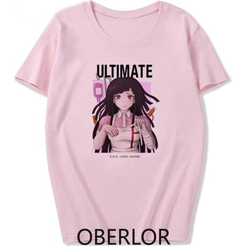 Mikan Tsumiki Danganronpa Anime T Shirt Women Gothic Grunge T-Shirt Summer Fashion manga Graphic Tee short sleeve kawaii Tshirt