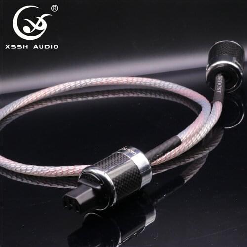 HIFI XSSH Audio YIVO 10mm 9 core 16AWG EU US IEC FI50&FI50M Female Male Power AC Connectorc Power Supply Cable Cord Line Wire