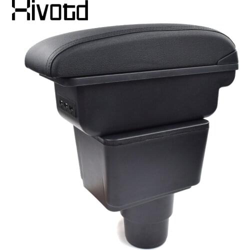 Hivotd For Ford ECOSPORT 2017 2018 2019 Accessories Car Armrest Box Central Store Content Box Cup Ashtray USD Interface Interior