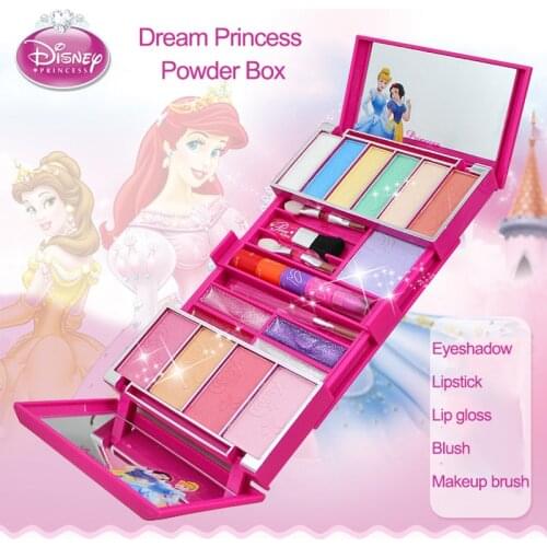 Disney Frozen Makeup Toy Girls Disney Princess Elsa Anna Kids Makeup Children Make Up Set Girls Pretend Play Disney Jewelry