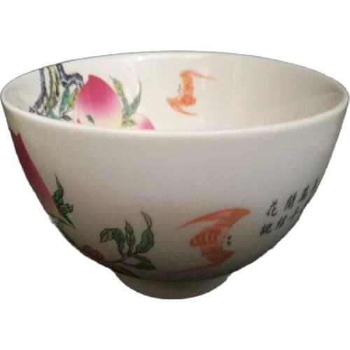 Chinese old porcelain Pastel porcelain bowl pan peach bowl
