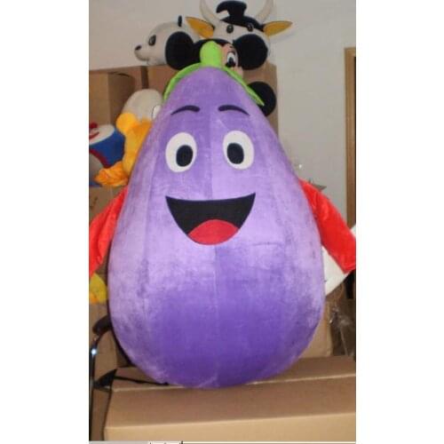 Purple Eggplant Mascot Costume Vegetable Party Game Outfit Cosplay Unisex Hallowen Christmas Carnival Opening Gift