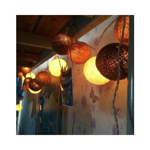 Creative LED 2M/3M Cotton Ball with 20/30LEDs Tandem String Lights US Plug Decorative For Night Light Garland Fairy Party KTV