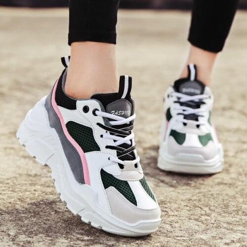 Platform Summer Sport Sneakers Woman Running Shoes Women Sports Shoes Woman White Pink Bascket Femme Jogging Sneakrs Gym A-625