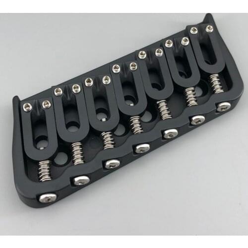 Hipshot Style 7 String Guitar Bridge Multi-Scale Fixed for Fanned Frets 18 degree angle headless guitar bridge