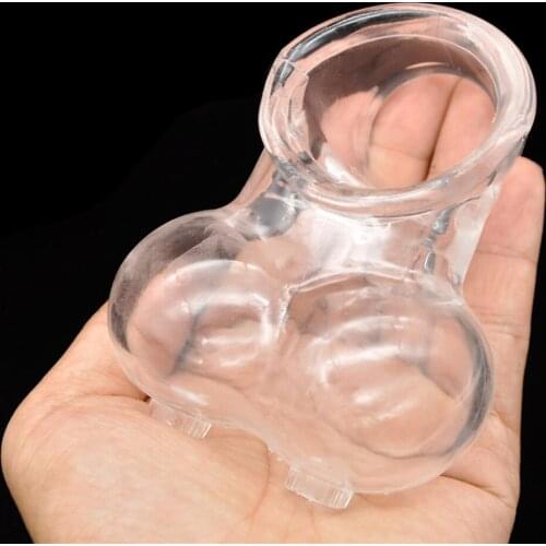 Soft Stretchable Scrotum Restraint Bag Testicle Snap Ring Delayed Ejaculation SM Passion Adult Sex Toys For Men Penis Stretcher