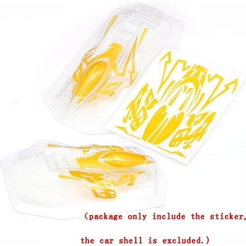 2Pcs Homemade Soft Car Shell Spray-painted Color Separation Cover Stickers for Tamiya Mini 4WD Car Thunder Shot/MK3/NEO-VQS