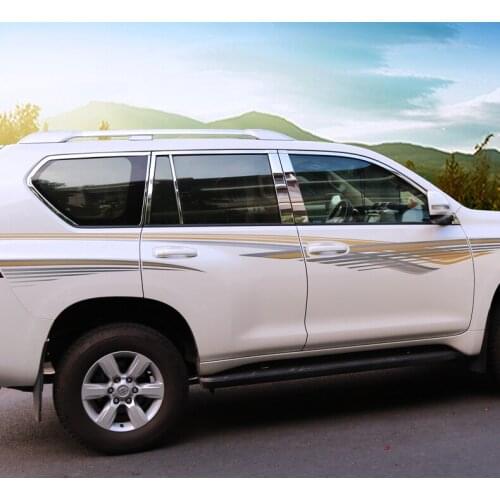 Stainless steel car window decoration trims for toyota land cruiser prado 2010-2019 2018