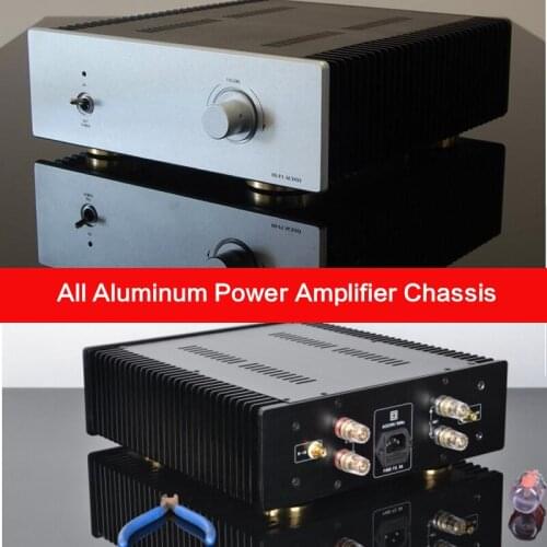 300*95*311mm All-aluminum Power Amplifier Chassis DIY 1969 Audio Case Power Supply Shell Amplifier Enclosure with Radiator
