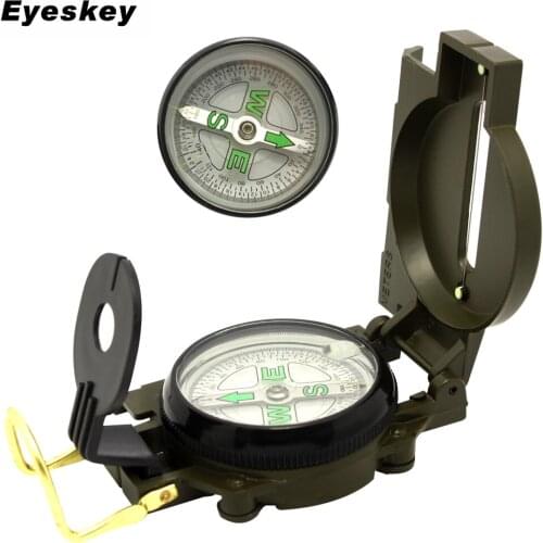 Portable Waterproof Compass Folding Lens Compass Outdoor Survival Military Camping Hiking Compass Tool With Magnifying Glass