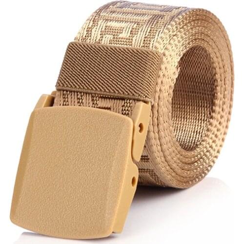 FLYING ART Casual Carved ladies Canvas Belt Environmental Protection plastic Steel belt Fashion Women
