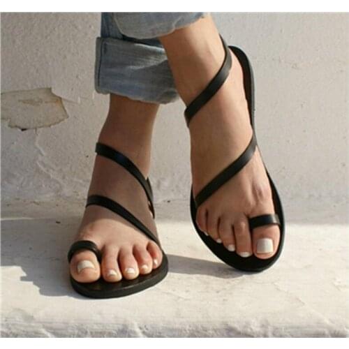 Solid Concise Flat with Slides Women Summer Flat Sewing Outside Beach Slip-On Ladies Shoes Rubber Shallow Shoes Woman