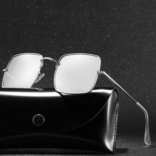 With Case Polaroid Sunglasses Unisex Square Sun Glasses Famous Brand Sunglases Polarized Sunglasses Retro Feminino for Women Men