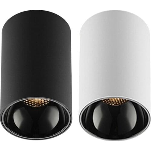 Round Dimmable Surface Mounted LED Downlights ceiling lamp COB 7W 9W 12W 15W 18W 24W AC 85-265V Spot Light Anti Glare