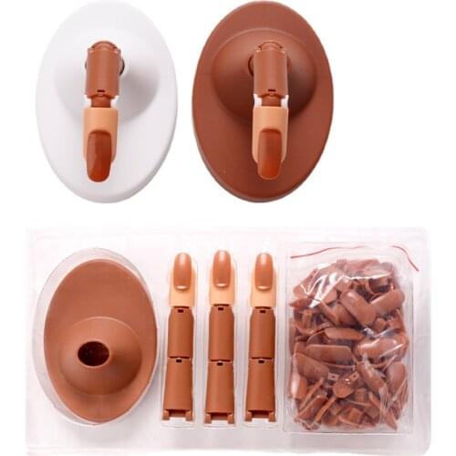 Practice Manicure Fingers False Nails Training Fingers Practice Model for Acrylic Gel Nail Art Training Display Decoration