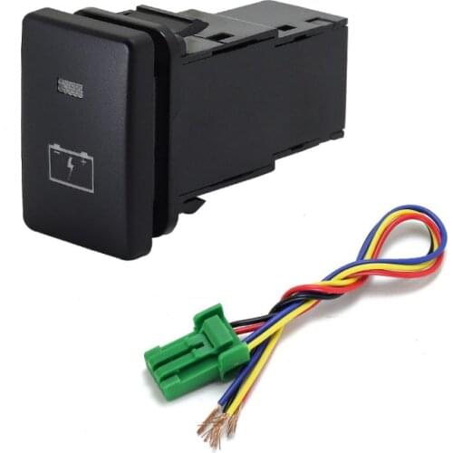 1PC Green LED Heating Rearview fan After Fog Light Rearview mirror folding Switch Button For Toyota PRADO domineering 10-19