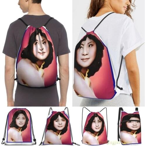 Teresa Teng Women Purpose Drawstring Backpack Bags Men Outdoor Travel Backpacks For Gym Training Swimming Fitness Bag