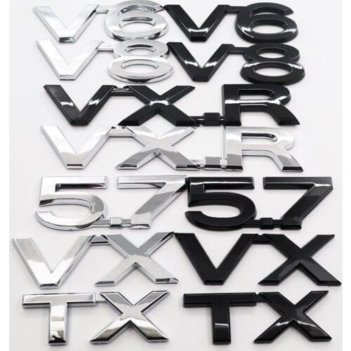 1pcs ABS 3D LAND CRUISER VXR TX VX V6 V8 5.7 Car logo letter sticker Rear tail door trunk sticker car rear sticker Accessories