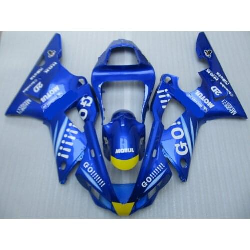 100% Brand new Motorcycle Fairing kit for YZFR1 00 01 YZF R1 YZF1000 2000 2001 ABS Cool blue Fairings set+Gifts YB32