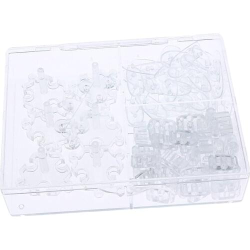 107pcs False Nail Art Tips Nail Stand Holder Practice Display Holder - Clear