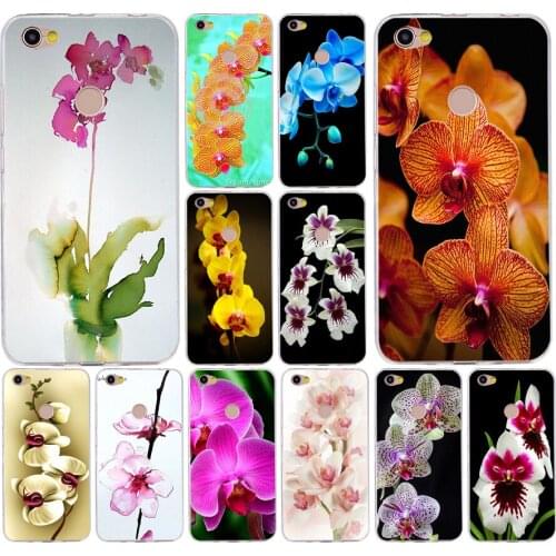 129H Orchid Flowers Colorful Silicone Soft Tpu Cover phone Case for xiaomi redmi 4a 6a 4x note 5a pro mi a1
