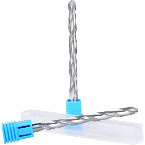 2Pcs 6*62mm Two Flutes High Quality Carbide Ball Nose End Mills Bit Cutting Tool CNC Router Long Longer Bits for Engraving Tools