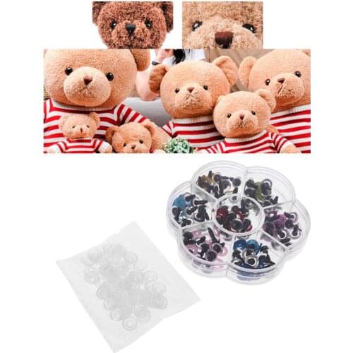 70Pcs 10mm/0.39in DIY Doll Puppet Plastic Eyes Safety Washers Pads For Handmade Whale Owl Doll Craft Children Kids Toy